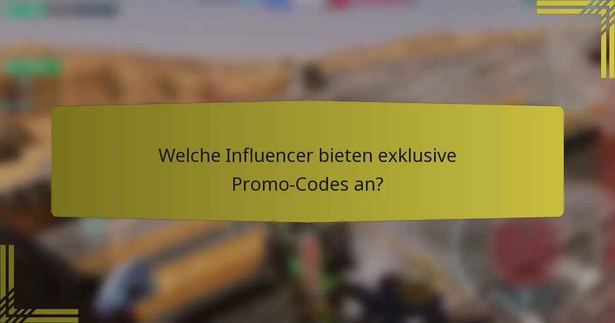 Welche Influencer bieten exklusive Promo-Codes an?