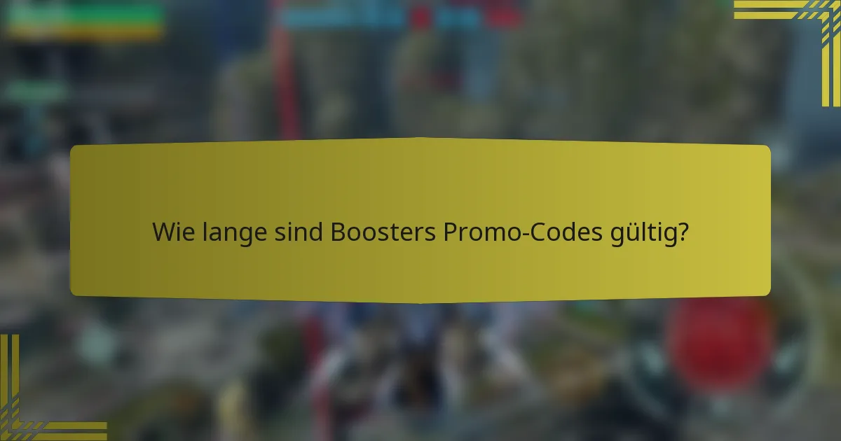 Wie lange sind Boosters Promo-Codes gültig?